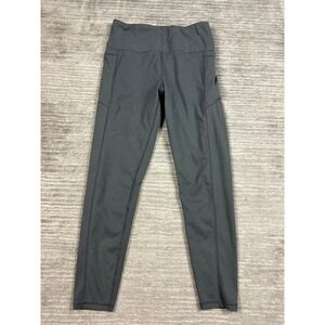 Stretchtherules Legging Women M Gray Activewear High Rise Side Pockets Heathered